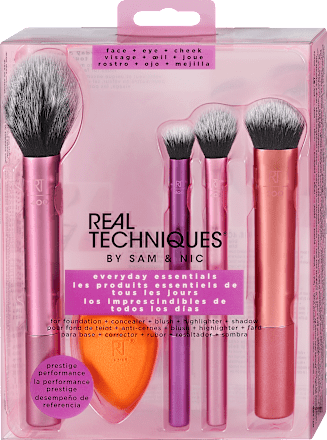 Everyday essentials - set četki i sunđera za make-up REAL TECHNIQUES