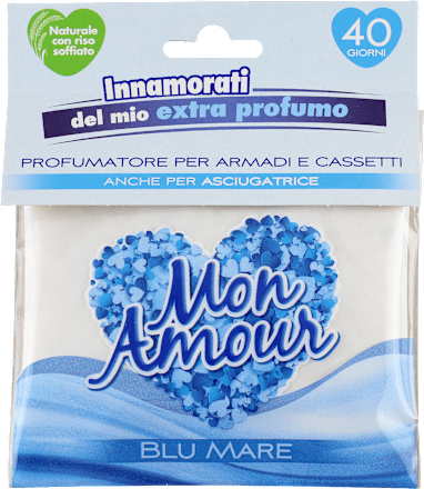 Profumatore per armadi,  cassetti e asciugatrice blu mare Mon Amour