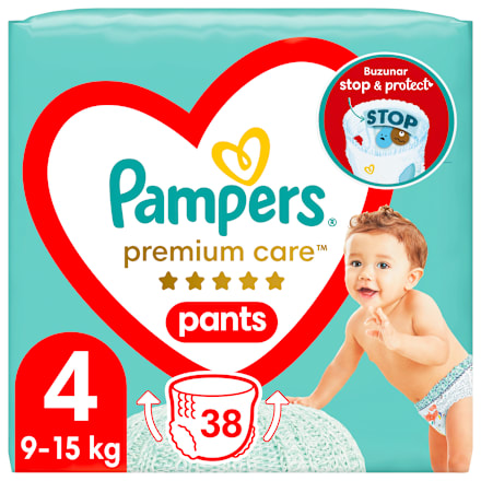 Scutece chiloţel numărul 4, 9-15 kg Pampers Premium Care