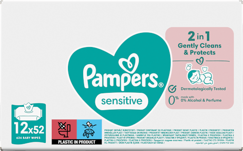 Feuchttücher sensitive Vorteilspack (12x52 St) Pampers