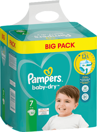 Windeln Baby Dry Gr. 7 Extra Large (15+ kg), Doppelpack Pampers