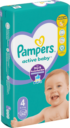 Plienky Active Baby veľ. 4 (9 - 14 kg) Pampers active baby
