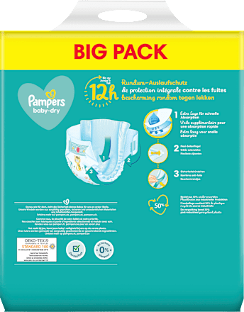 Windeln Baby Dry Gr. 7 Extra Large (15+ kg), Doppelpack Pampers