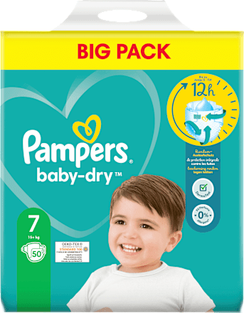 Windeln Baby Dry Gr. 7 Extra Large (15+ kg), Doppelpack Pampers