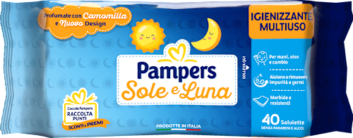 Salviette umidificate igienizzanti con camomilla Pampers