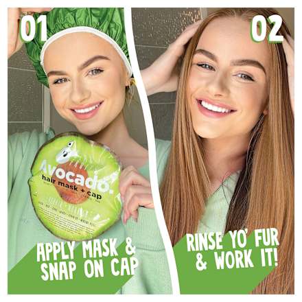 Haarmaske Avocado, Hair mask + cap Bear Fruits