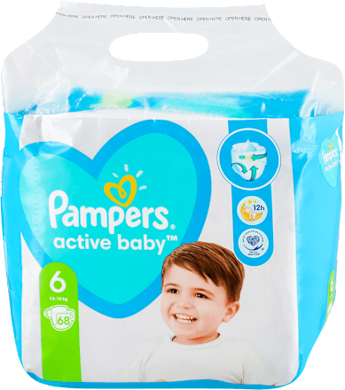 Pelene, LARGE veličiina 6 (13 - 18 kg), Giant Pack Pampers active baby