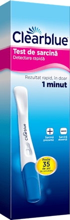 Test de sarcină cu detectare rapidă sub 1 minut Clearblue