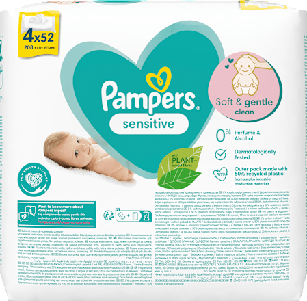 Feuchttücher Sensitive (4x52 St) Pampers