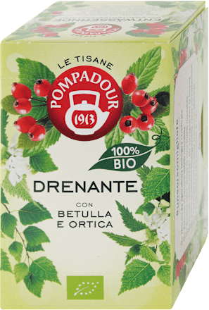 Tisana bio drenante con Betulla e ortica POMPADOUR