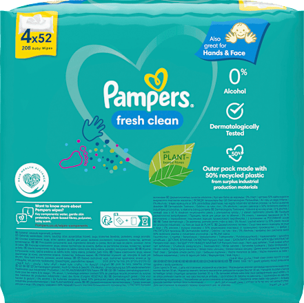 Feuchttücher Fresh Clean (4x52 St) Pampers