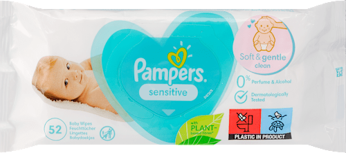 Nedves törlőkendő, Sensitive Pampers