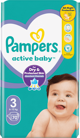 Plenice Ultra Protection, velikost 3 (6-10 kg) Pampers active baby