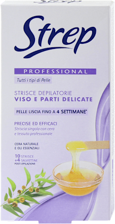 Professional Strisce depilatorie viso e parti delicate Strep