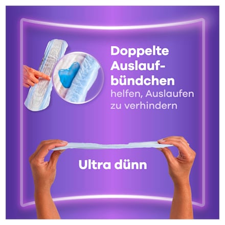 discreet Einlagen bei Blasenschwäche Long Plus Monatspack always
