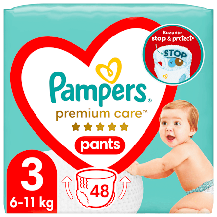 Scutece chiloţel numărul 3, 6-11 kg  Pampers Premium Care