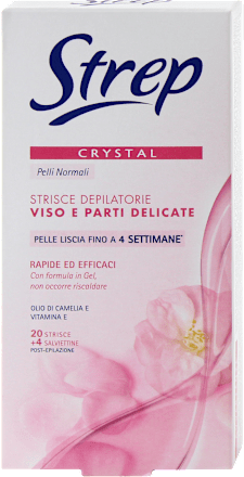 Crystal Strisce depilatorie viso e parti delicate Strep