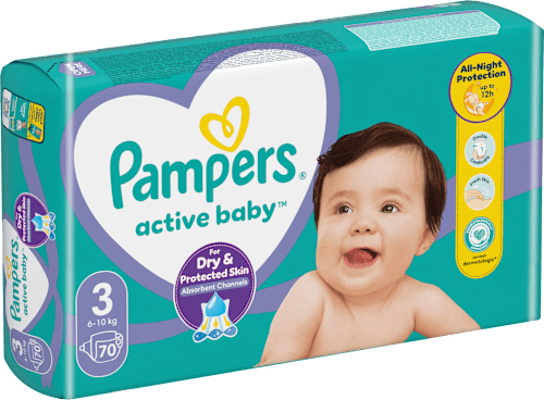 Plienky veľkosť 3 (6 - 10 kg) Pampers active baby