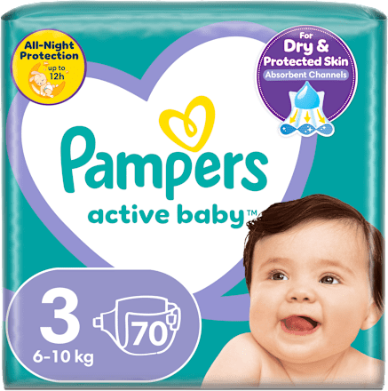 Plienky veľkosť 3 (6 - 10 kg) Pampers active baby