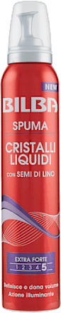 Spuma con cristalli liquidi e semi di lino tenuta extra forte BILBA