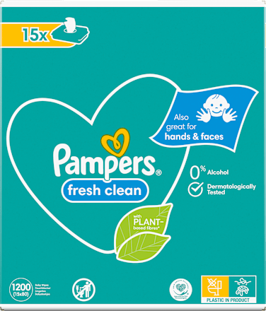 Feuchttücher Fresh Clean (15x80 St), Vorteilspack  Pampers