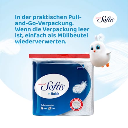 Toilettenpapier 4-lagig (4x100 Blatt) Softis