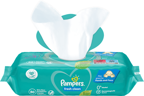 Vlhčené utierky Fresh clean - 4 x 80 Pampers