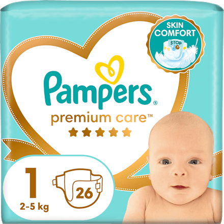 Plenice za novorojenčke, velikost 1 (2-5 kg) Pampers Premium Care