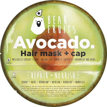 Haarmaske Avocado, Hair mask + cap Bear Fruits