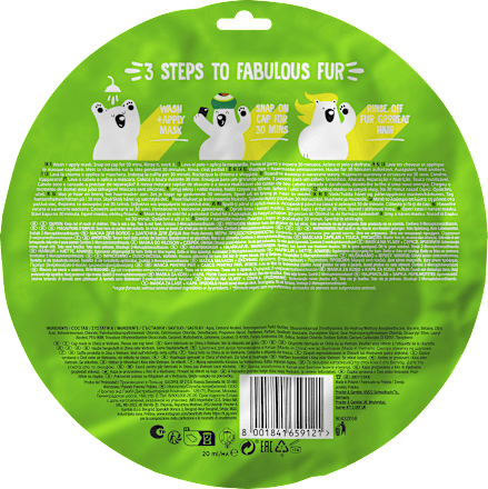 Haarmaske Avocado, Hair mask + cap Bear Fruits