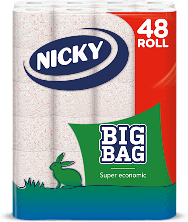 Big Bag toalettpapír, 48 tekercs, 2 rétegű  NICKY