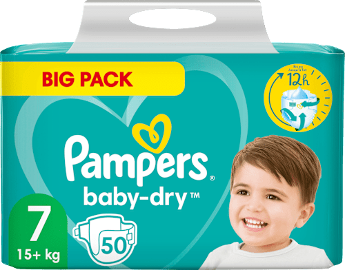 Windeln Baby Dry Gr. 7 Extra Large (15+ kg), Doppelpack Pampers