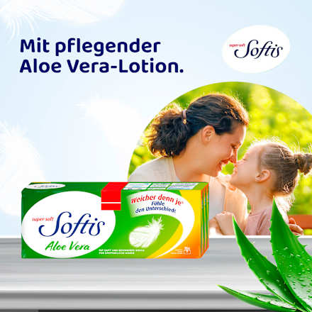 Taschentücher super-soft Aloe Vera (15x9 St) Softis