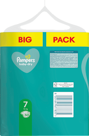 Windeln Baby Dry Gr. 7 Extra Large (15+ kg), Doppelpack Pampers