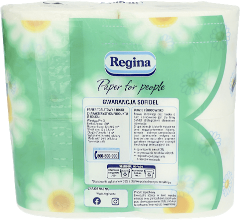 Papier toaletowy Rumiankowy (3-warstwy, 4x150 listków) Regina
