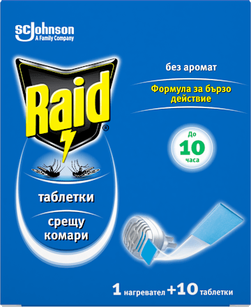 Електрически изпарител с таблетки Raid