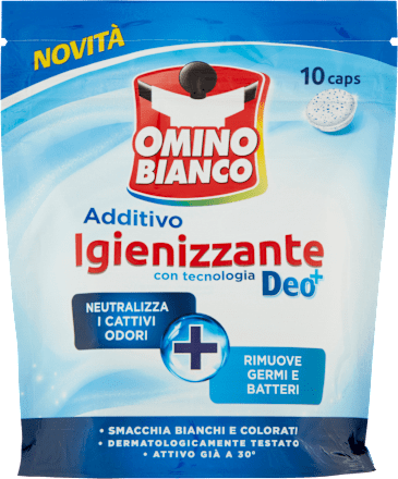 Additivo igienizzante per bucato in caps OMINO BIANCO