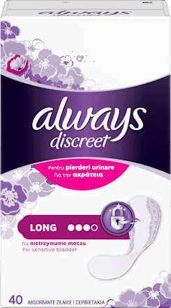 Absorbante zilnice Discreet Long always