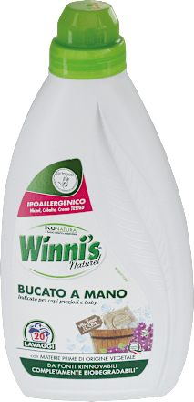 Bucato a mano capi preziosi e baby Winni´s Naturel