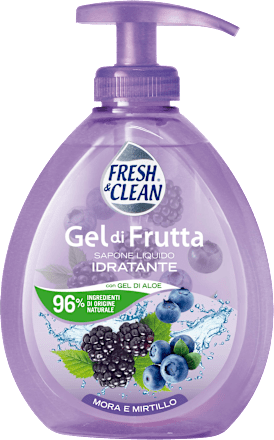 Gel di Frutta sapone liquido mora e mirtillo  FRESH & CLEAN