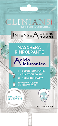 Maschera rimpolpante con acido ialuronico Intense A Lifting Rughe CLINIANS