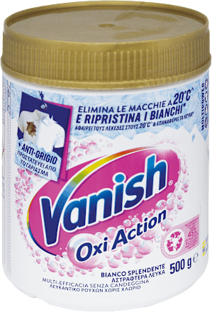 Smacchiatore in polvere Bianco Splendente Vanish Oxi Action