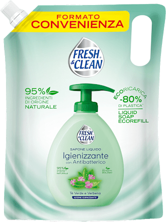 Ricarica sapone liquido igienizzante FRESH & CLEAN