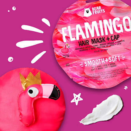 Haarmaske Flamingo, Hair mask + cap Bear Fruits