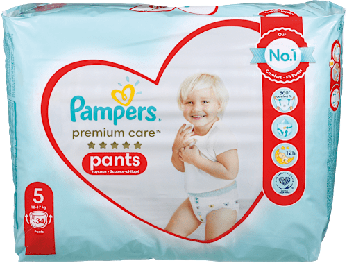 Hlačne plenice, velikost 5 (12-17 kg) Pampers Premium Care