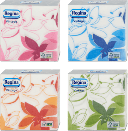 Vintage szalvéta, 1 rétegű, többféle Regina