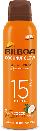 Olio spray solare Coconut Glow SPF15 Bilboa