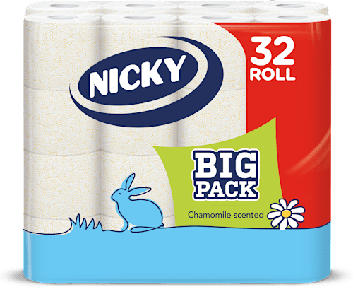 Big Pack toalettpapír, 32 tekercs, 3 rétegű NICKY