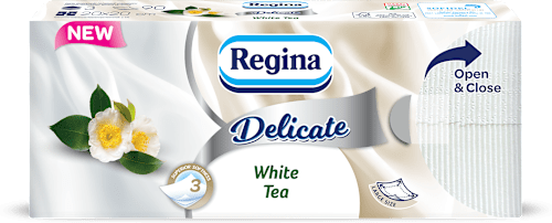Papír zsebkendő, Delcate, White Tea, 3 rétegű Regina