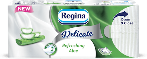 Papír zsebkendő, Delicate, Refreshing Aloe, 3 rétegű Regina